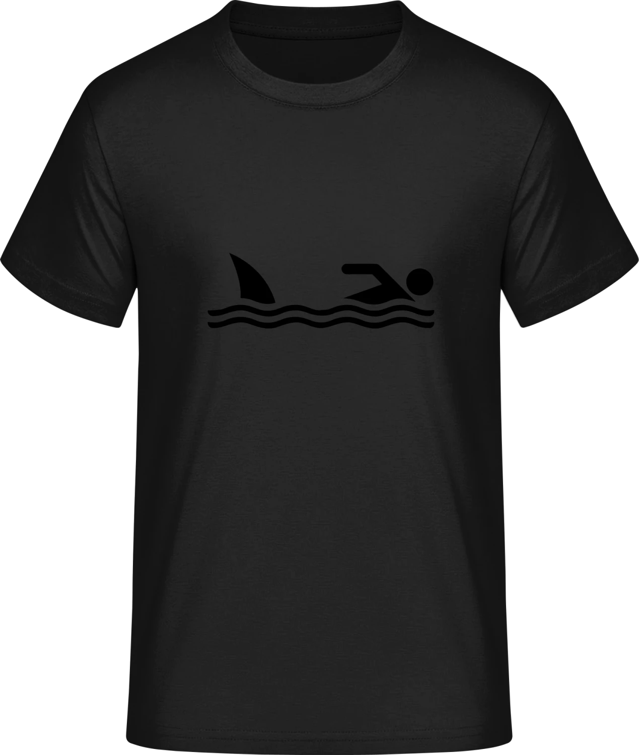 Shark And Swimmer - Front_Schwarz