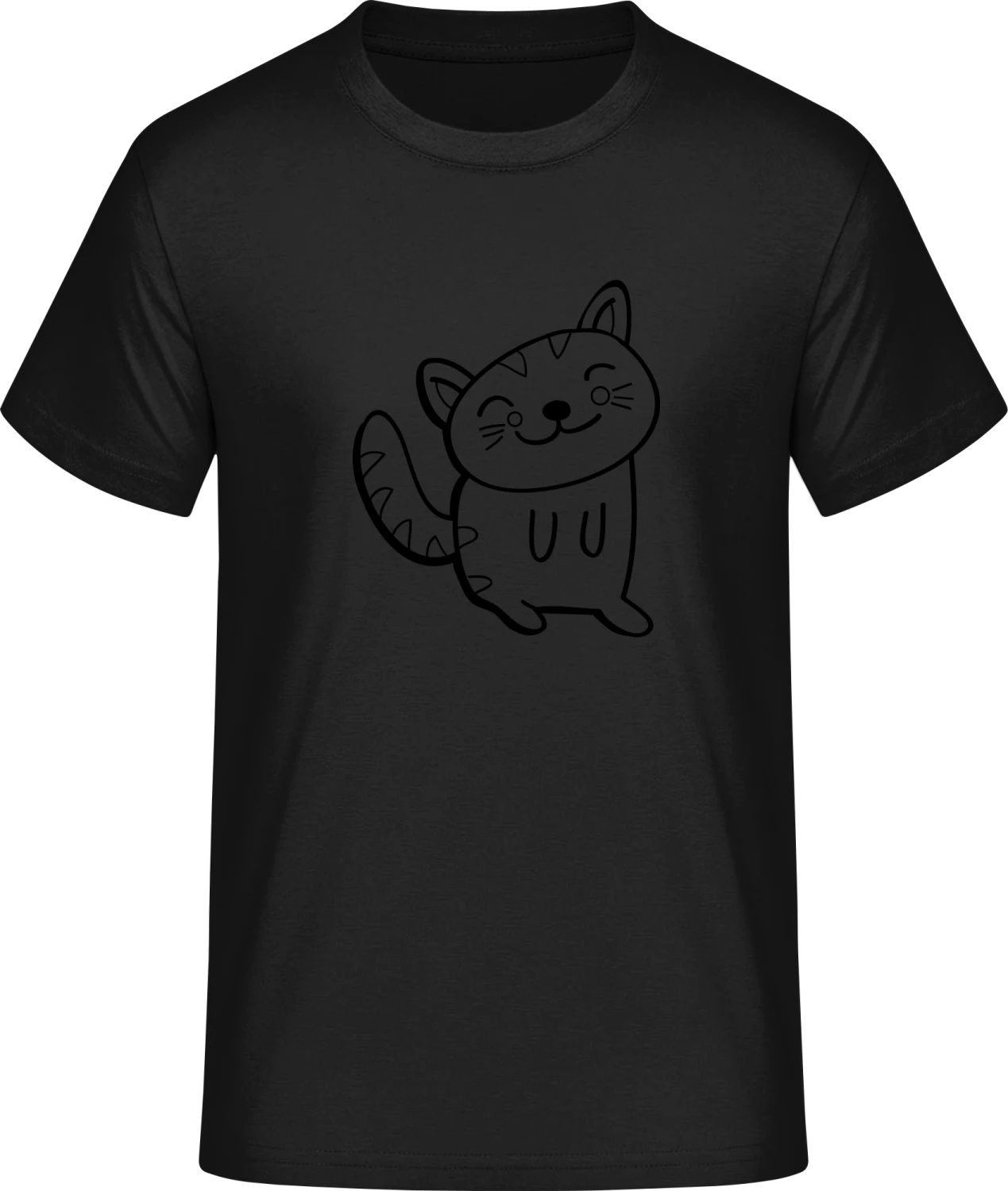 Cute Cat - Front_Schwarz