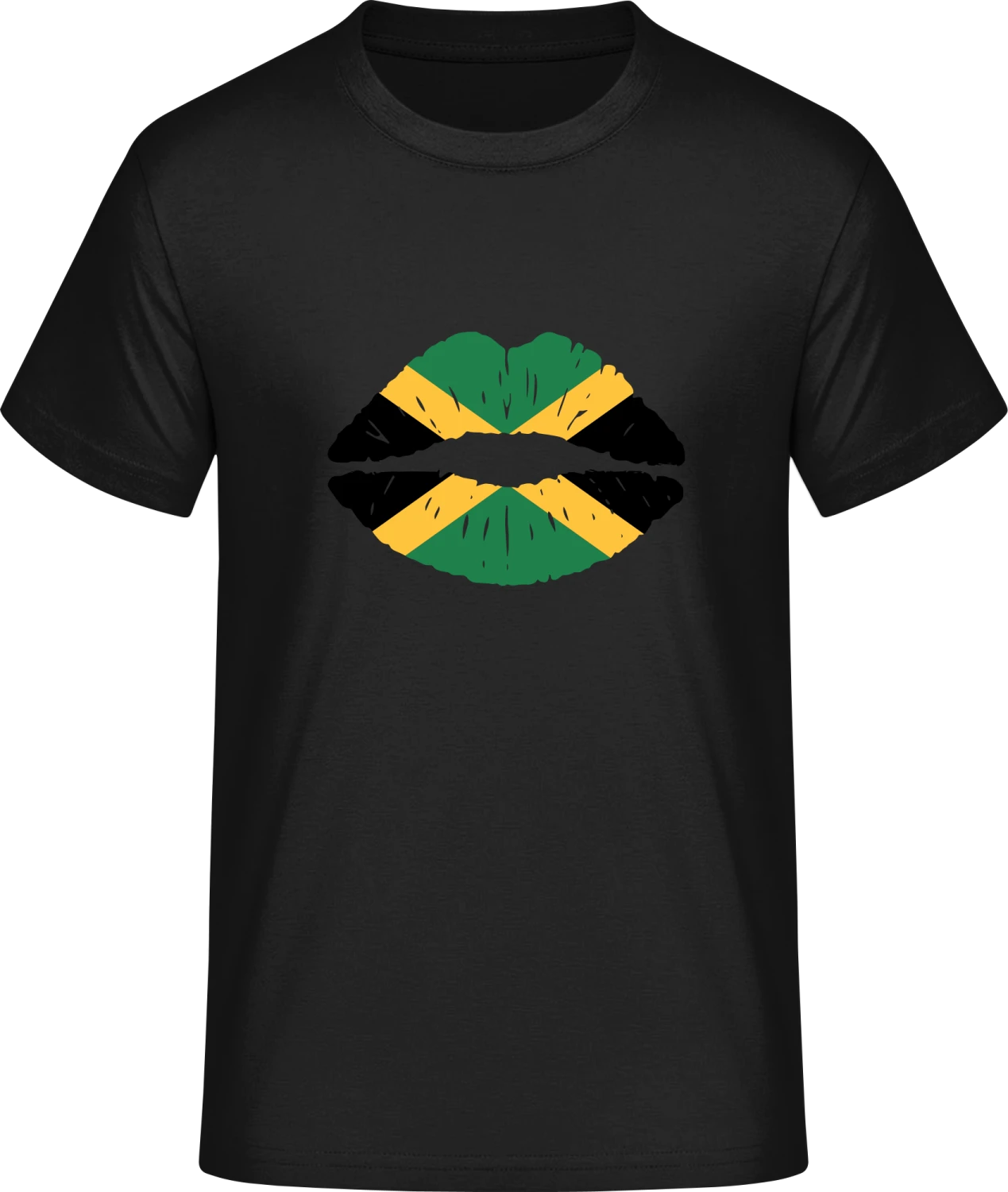 Jamaican Kiss Flag - Front_Schwarz