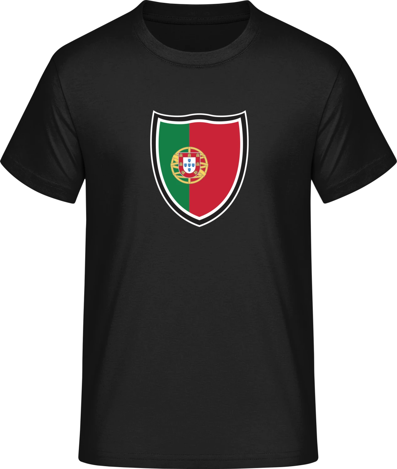 Portugal Shield Flag - Front_Schwarz