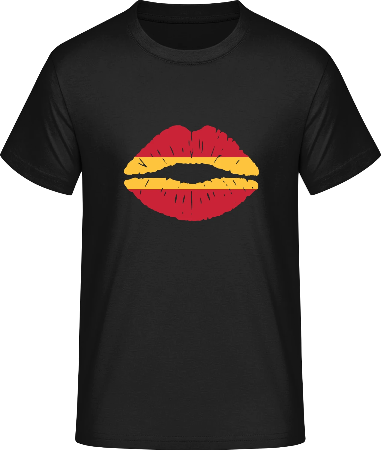 Spanish Kiss Flag - Front_Schwarz