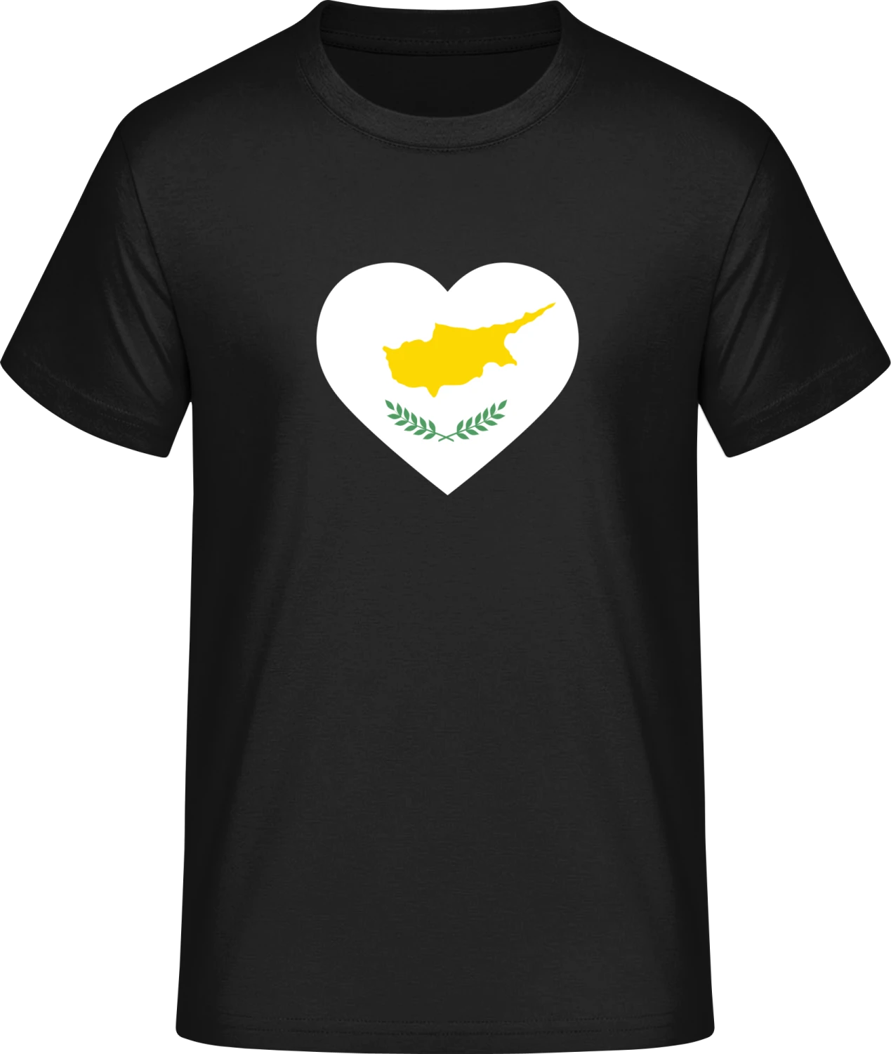 Cyprus Heart Flag - Front_Schwarz