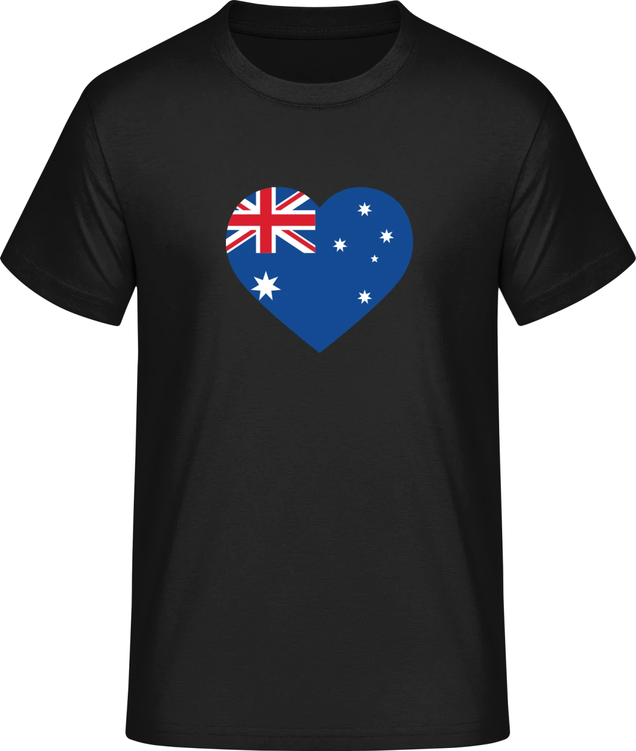 Australia Heart Flag - Front_Schwarz