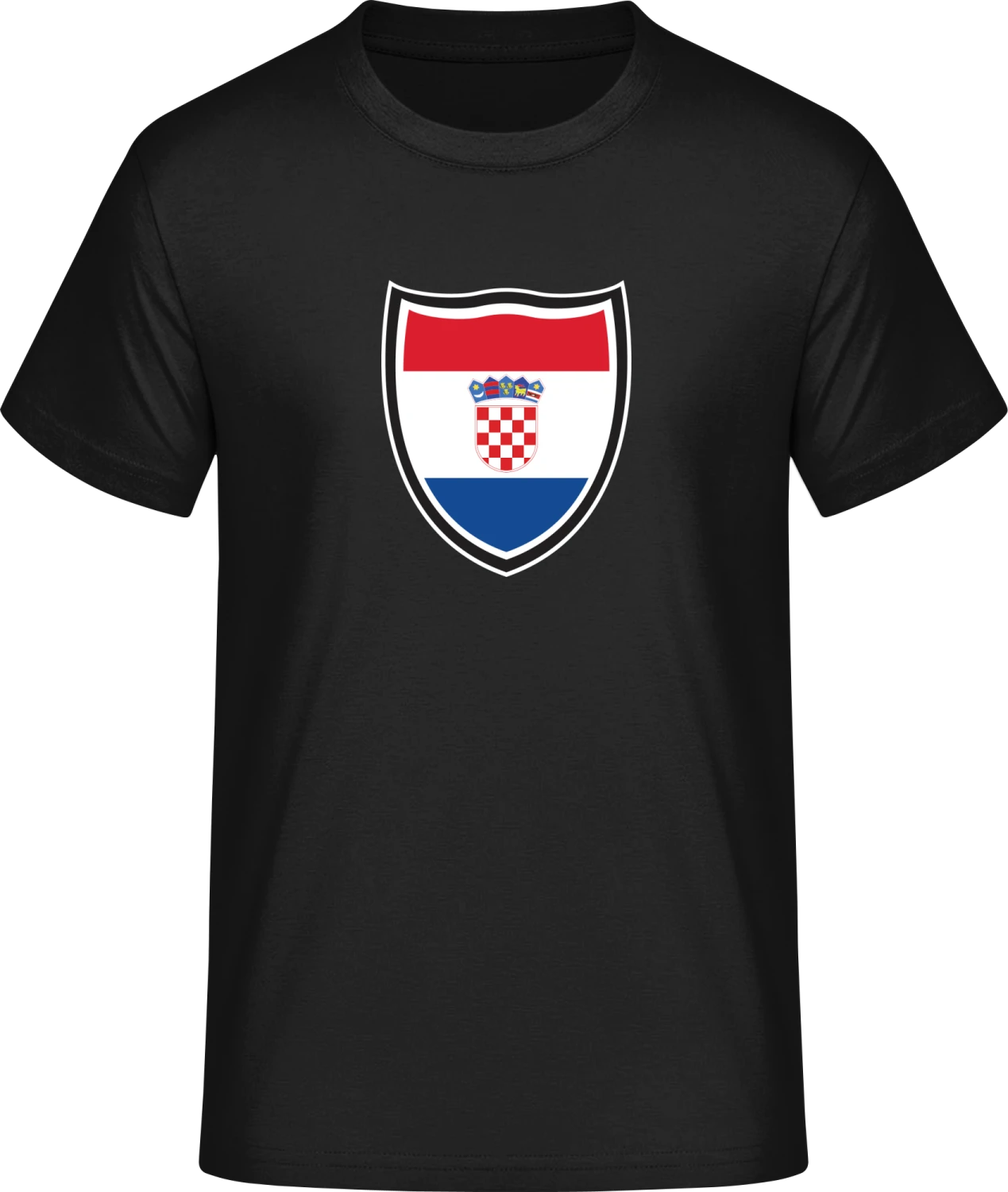 Croatia Shield Flag - Front_Schwarz