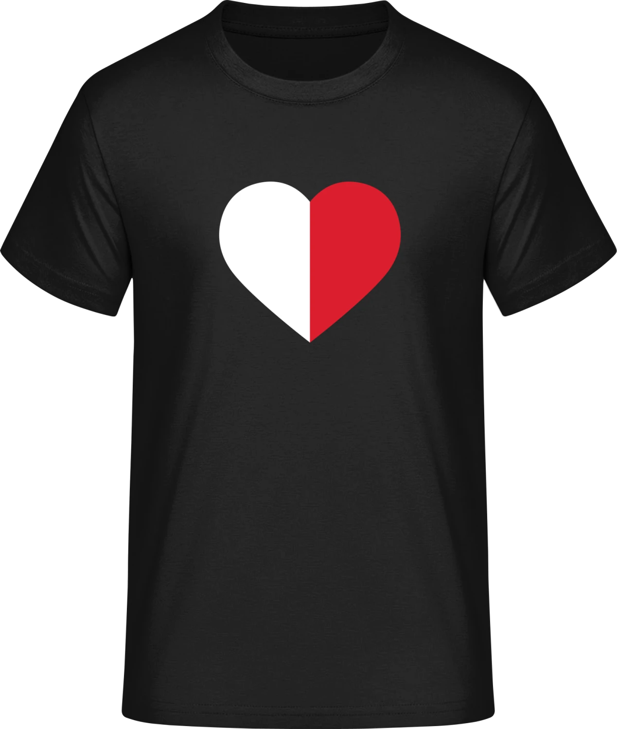 Malta Heart Flag - Front_Schwarz