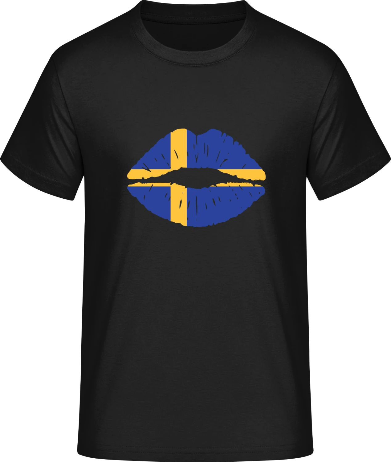 Swedish Kiss Flag - Front_Schwarz