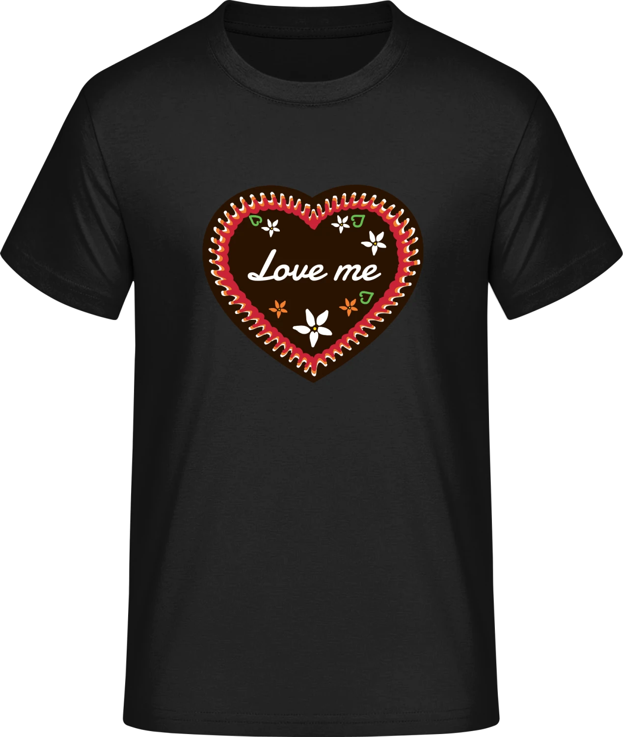 Love Me Gingerbread Heart - Front_Schwarz