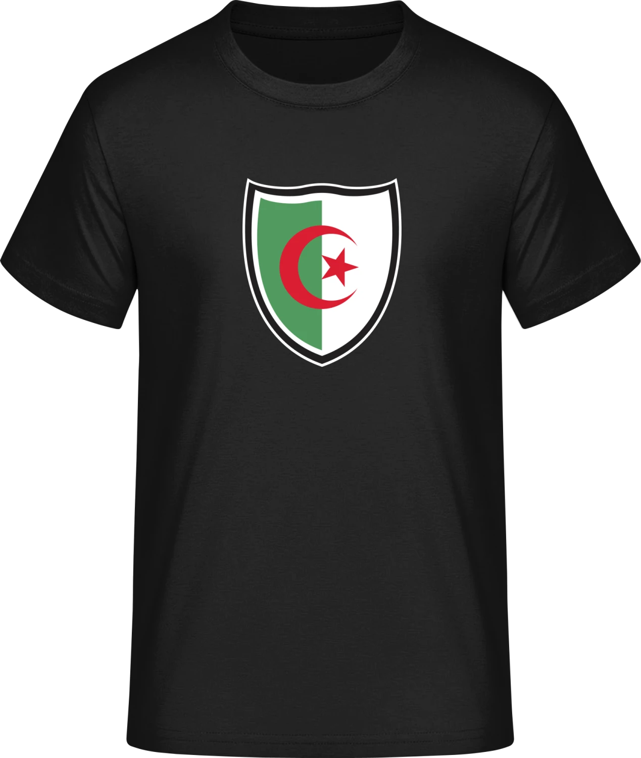 Algeria Flag Shield - Front_Schwarz