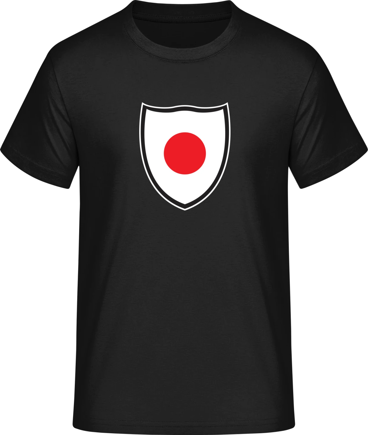 Japan Shield Flag - Front_Schwarz