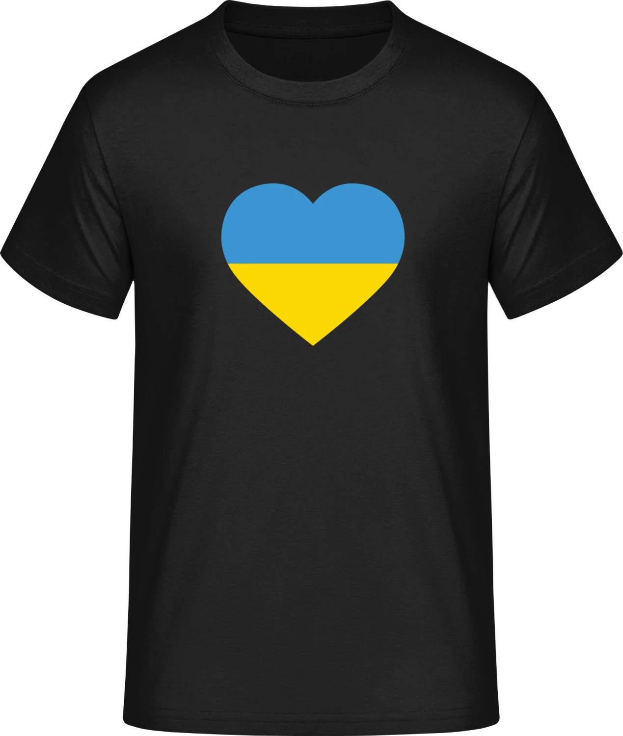 Ukraine Heart Flag - Front_Schwarz