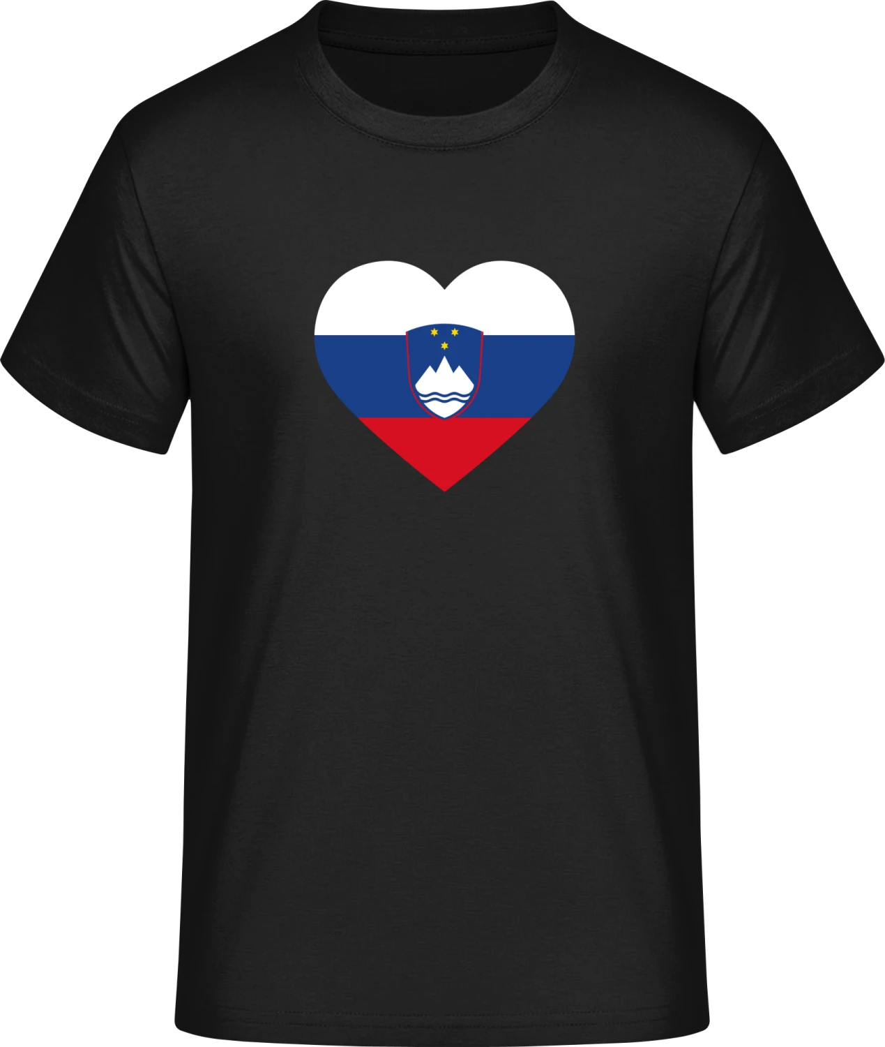 Slovenia Heart Flag - Front_Schwarz