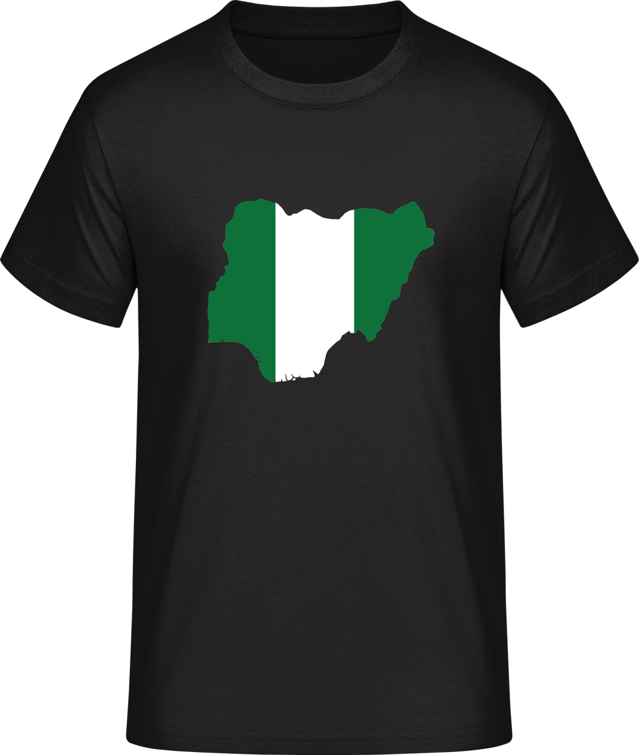 Nigeria Map Flag - Front_Schwarz