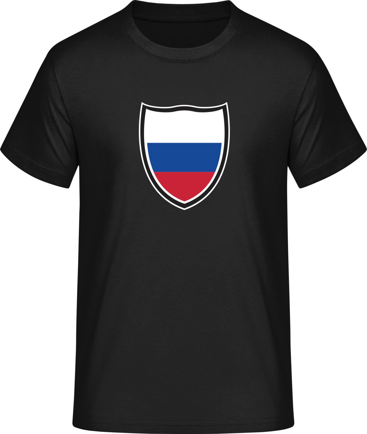 Russian Flag Shield - Front_Schwarz