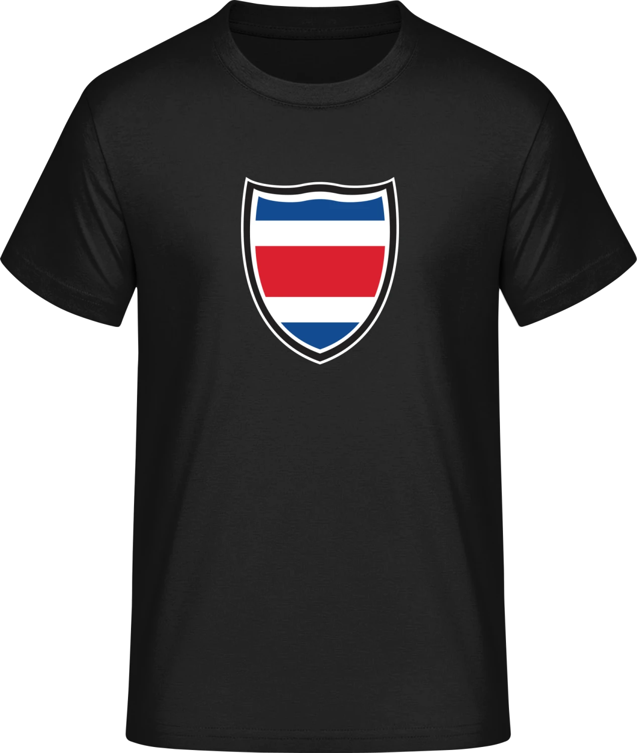 Costa Rica Flag Shield - Front_Schwarz