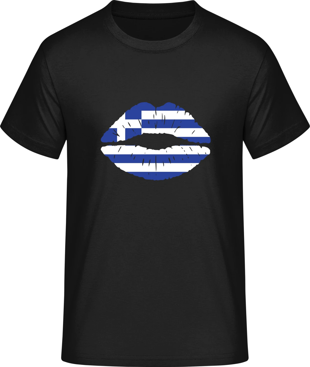 Greek Kiss Flag - Front_Schwarz