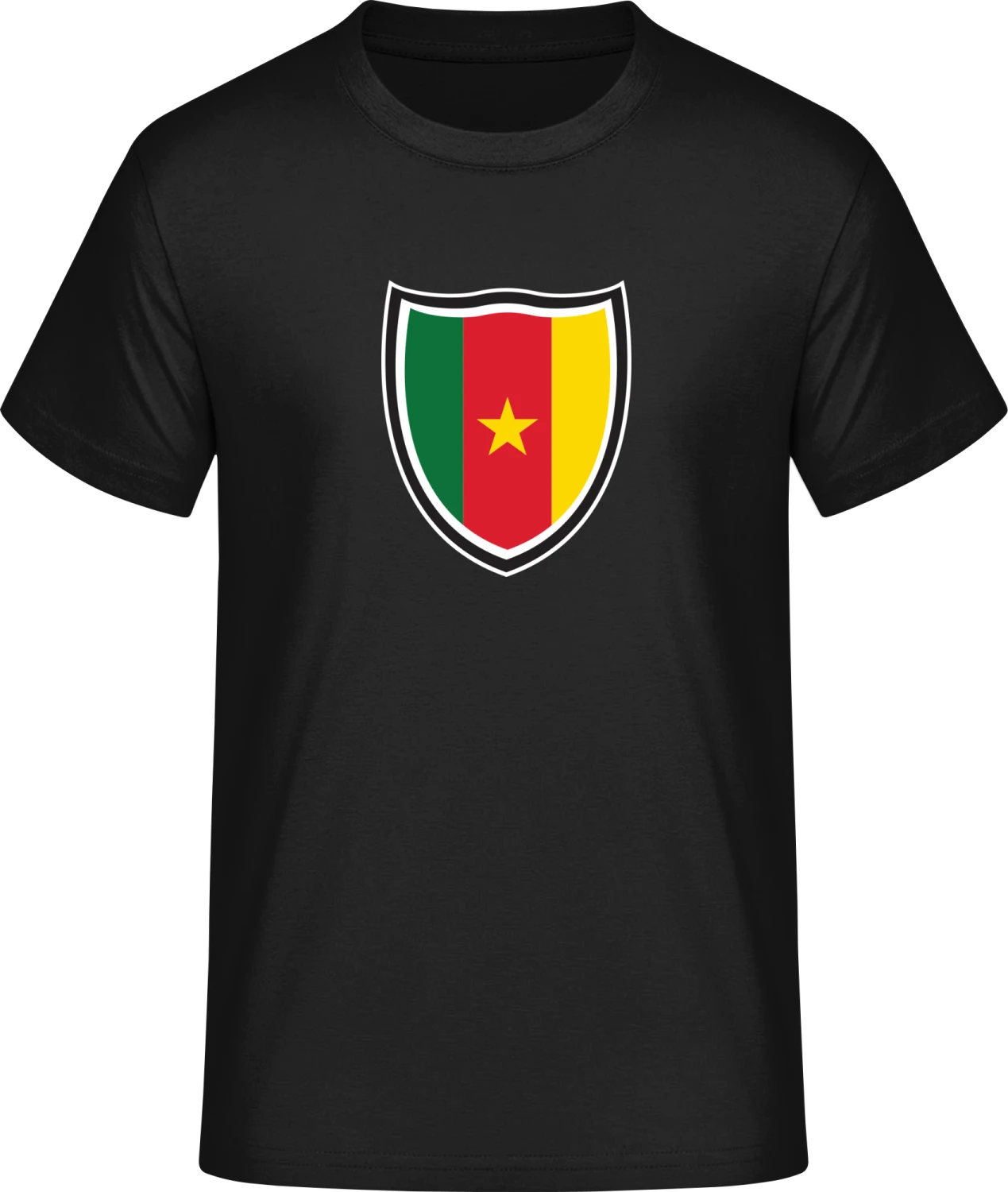 Cameroon Shield Flag - Front_Schwarz