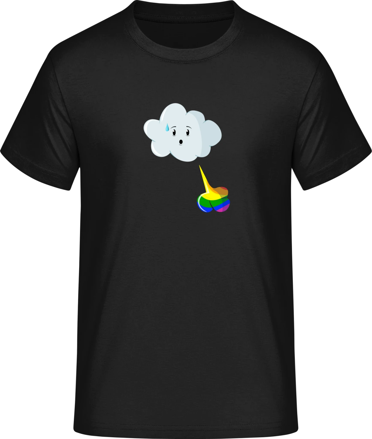 Cloud Rainbow Fart - Front_Schwarz