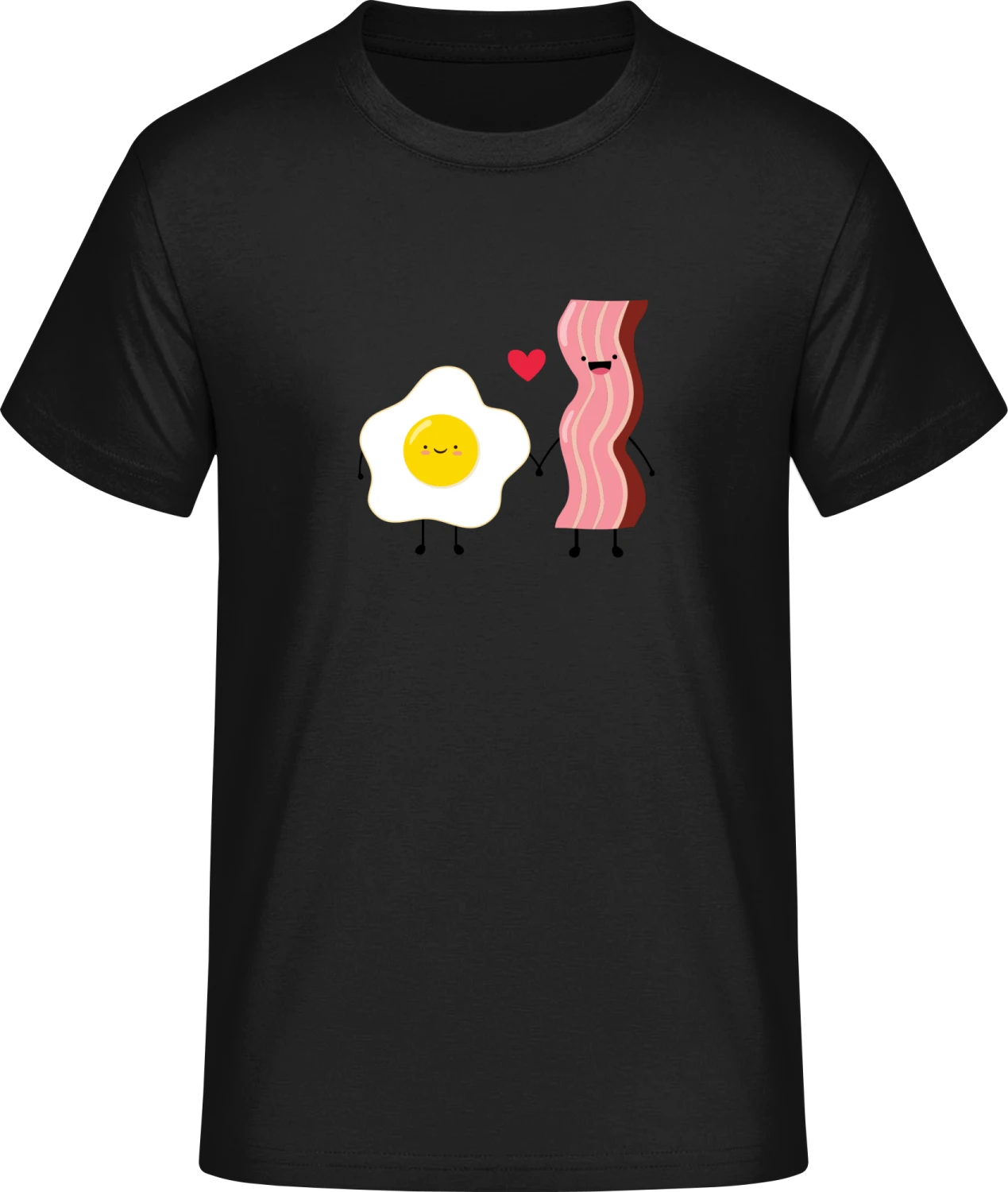 Egg And Bacon In Love - Front_Schwarz