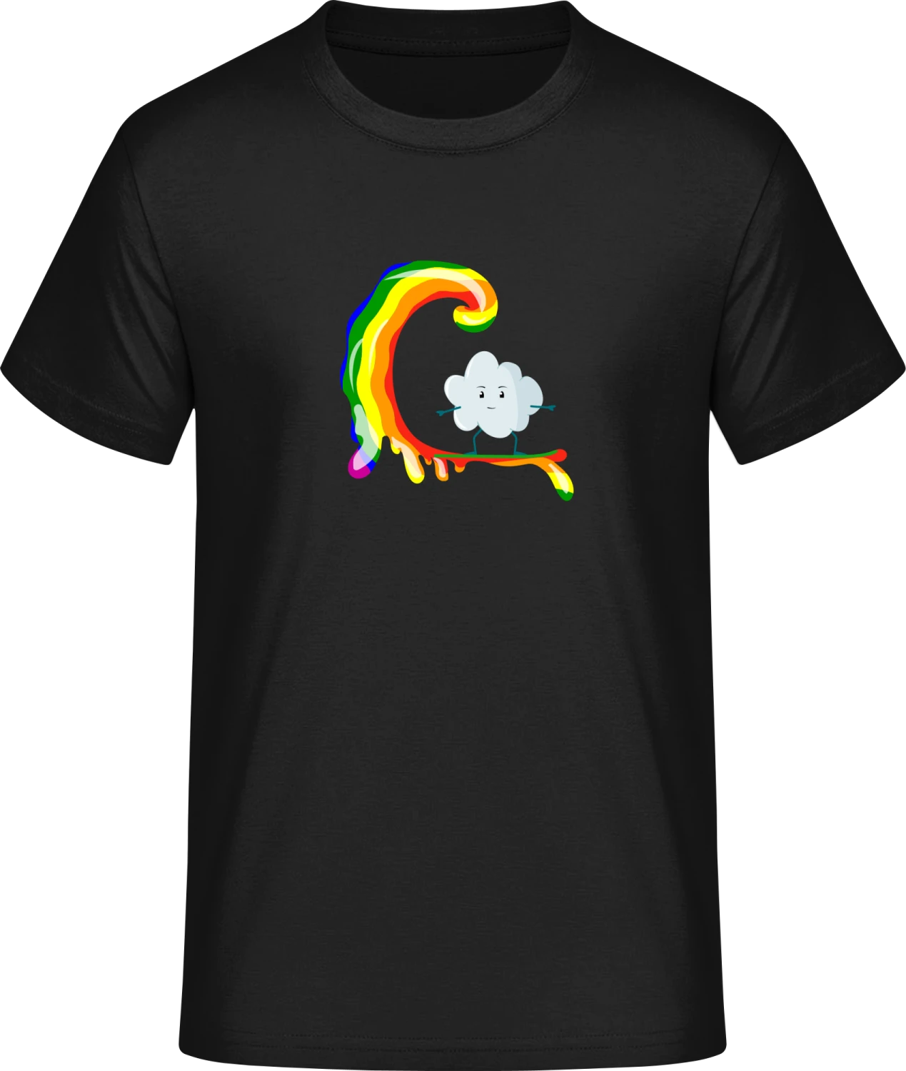 Cloud Surfs On Rainbow Wave - Front_Schwarz