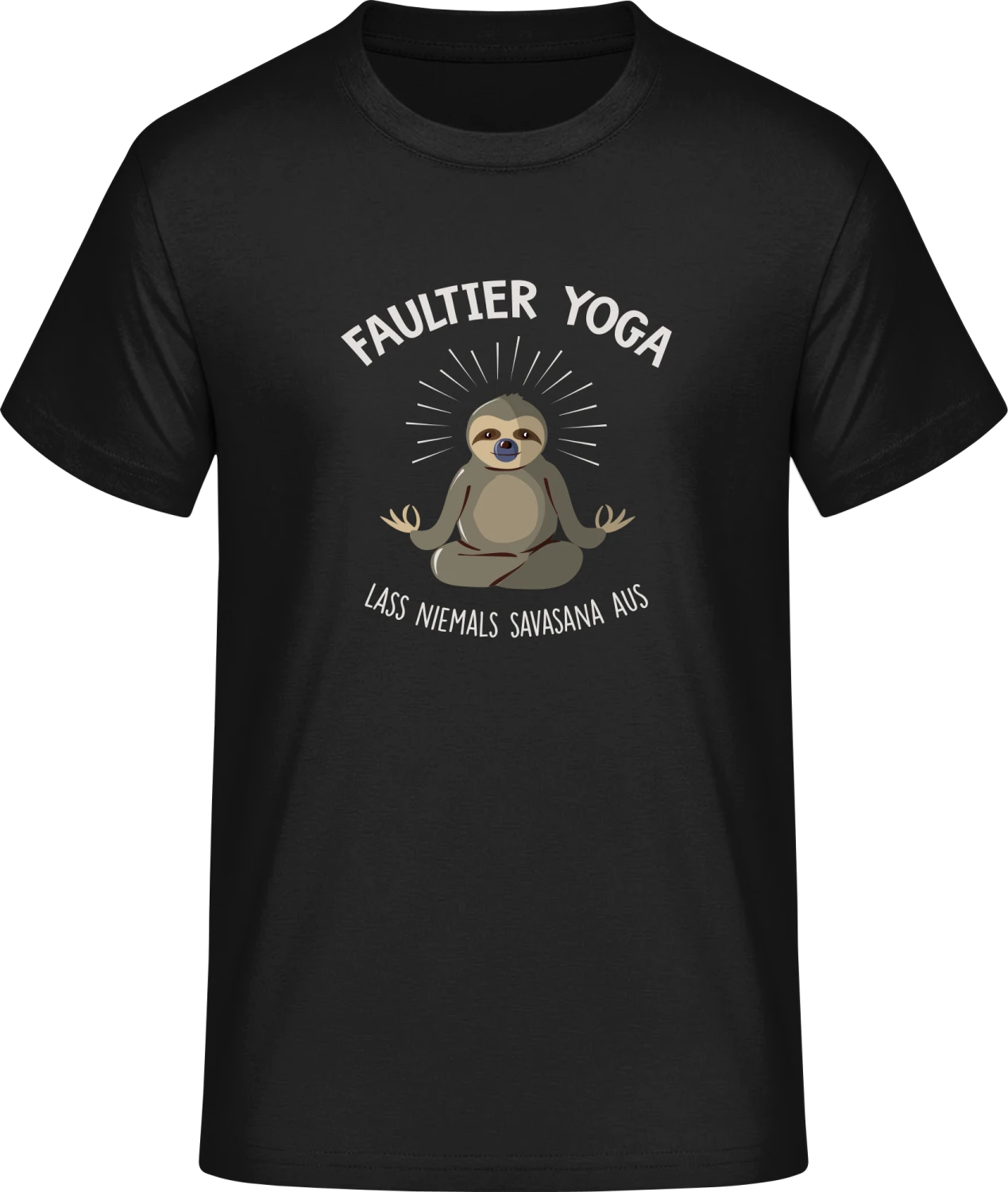 Faultier Yoga - Front_Schwarz