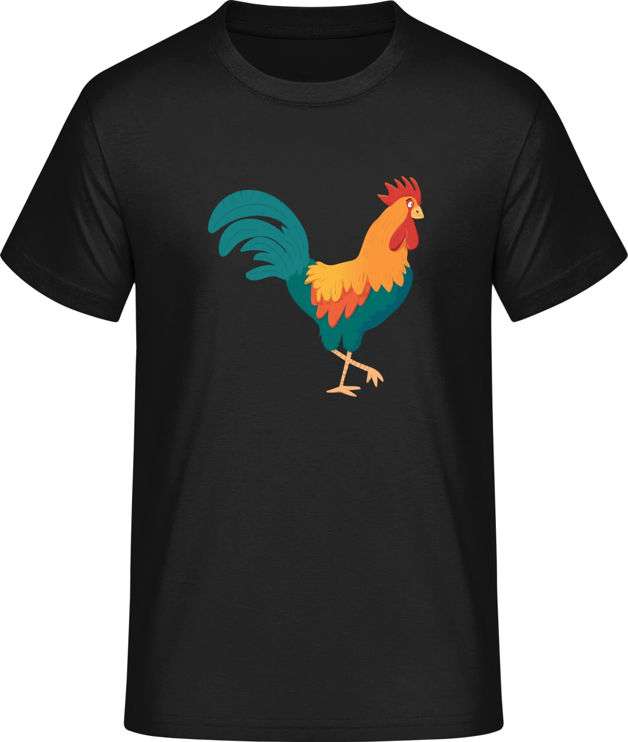 Rooster Illustration - Front_Schwarz