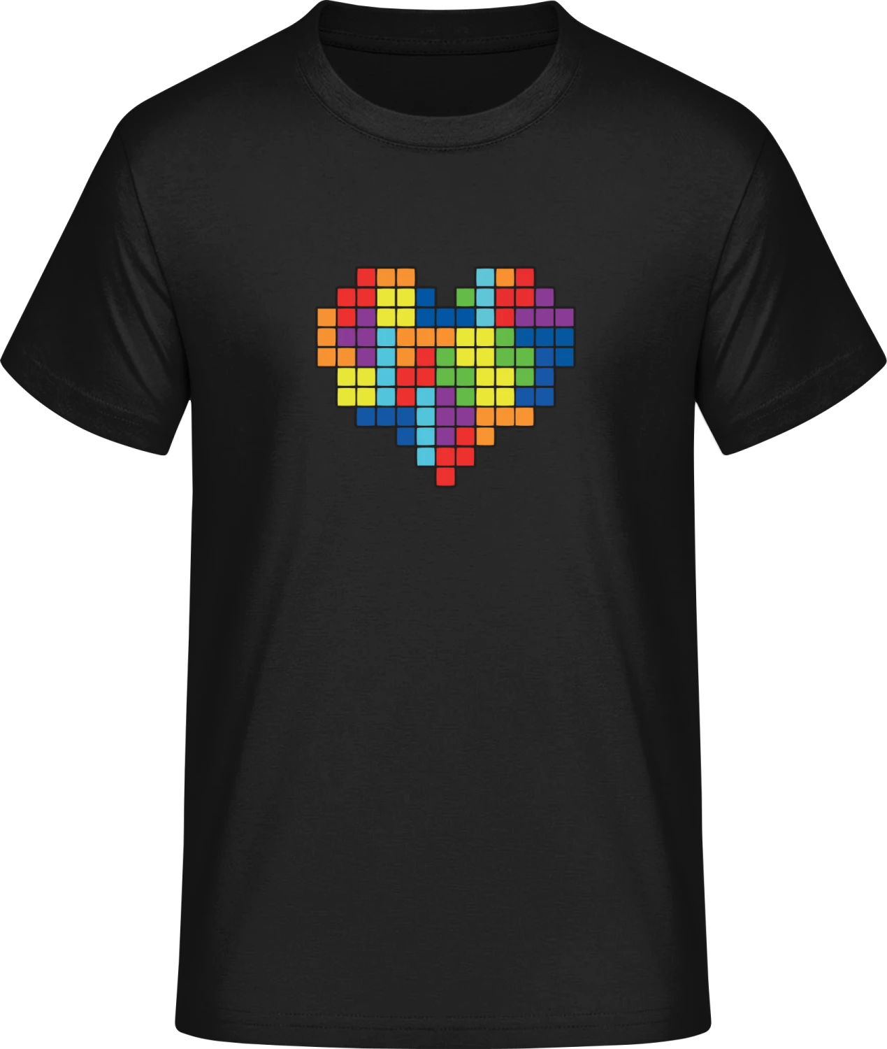 Tetris Heart - Front_Schwarz