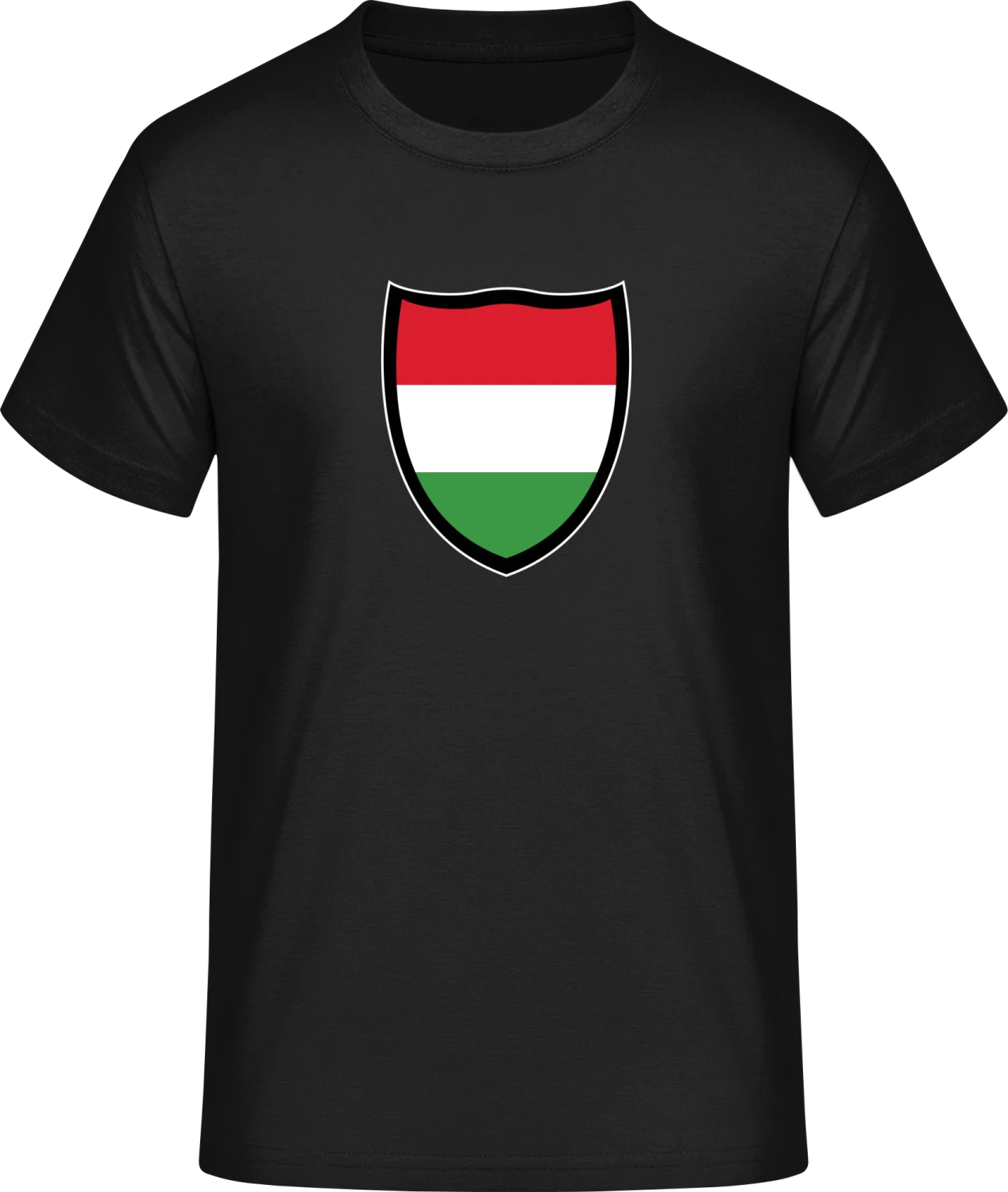 Hungary Flag Shield - Front_Schwarz