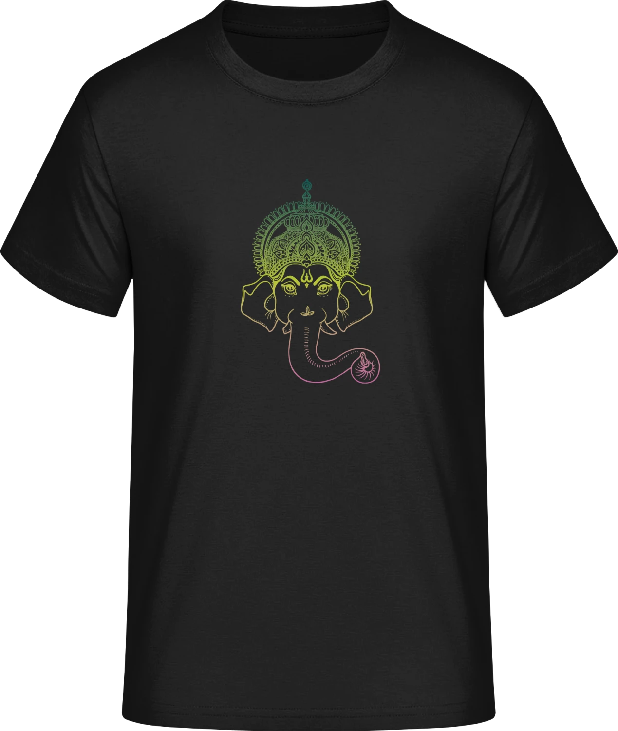 Ganesha Elephant God - Front_Schwarz