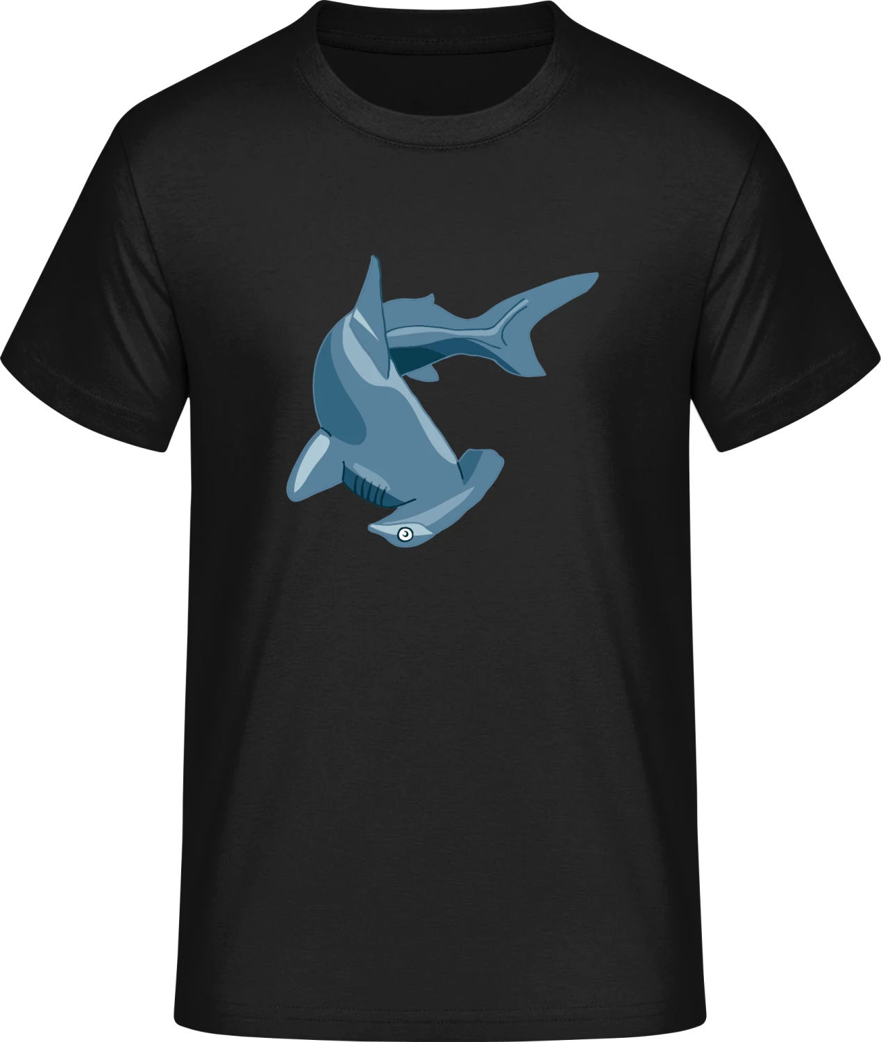 Hammerhead Shark Illustration - Front_Schwarz