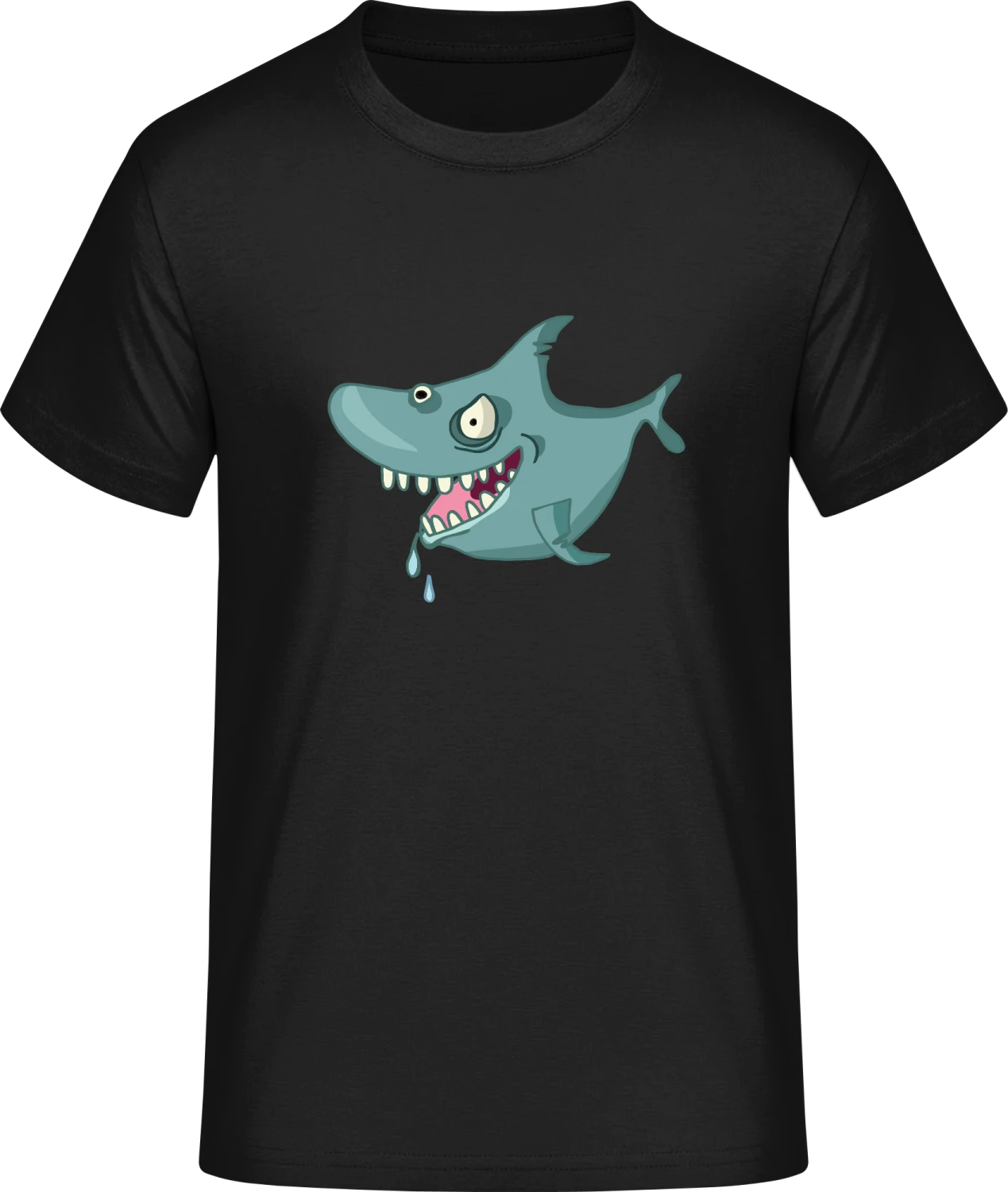 Funny Hungry Shark - Front_Schwarz