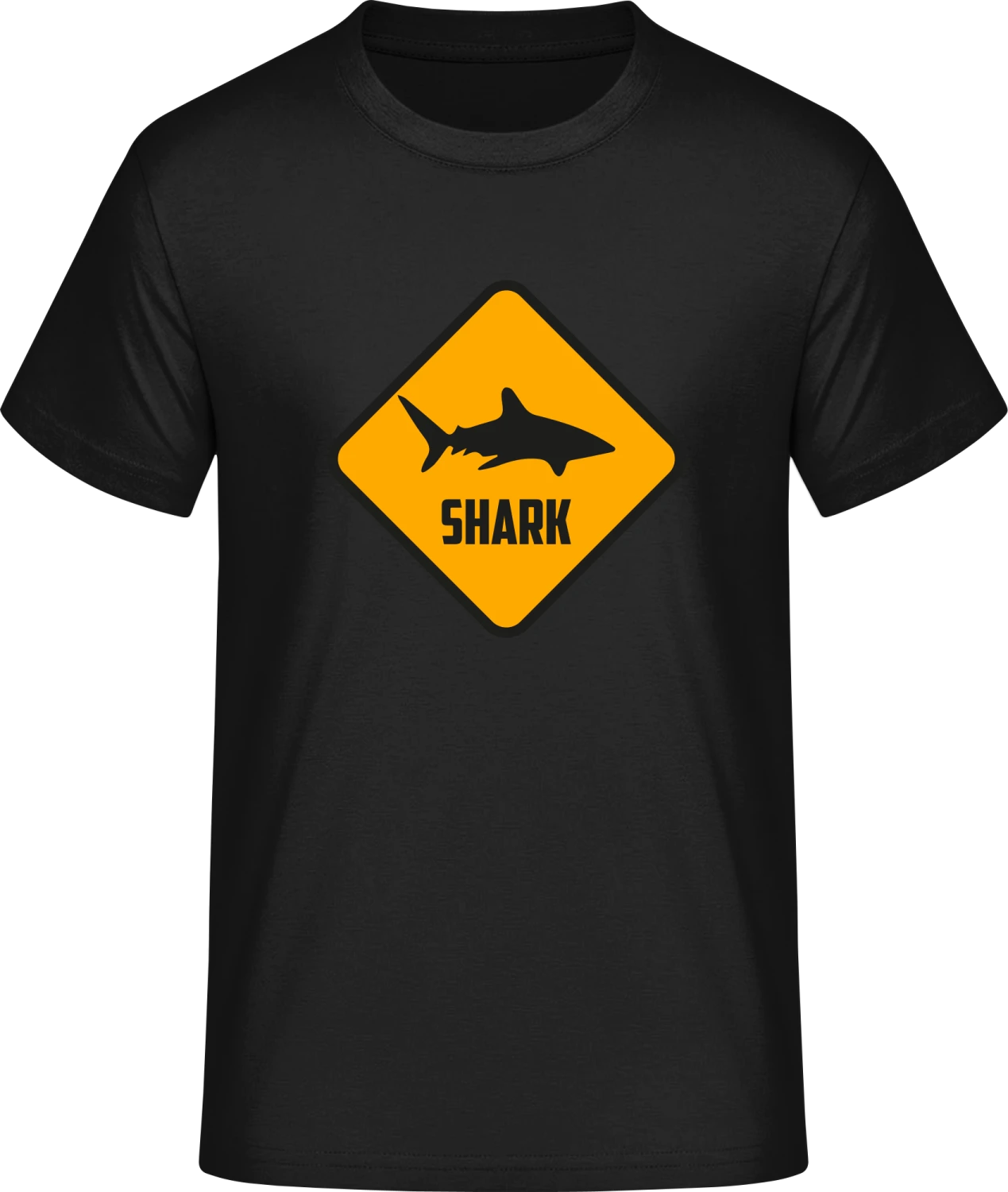 Shark Warning - Front_Schwarz