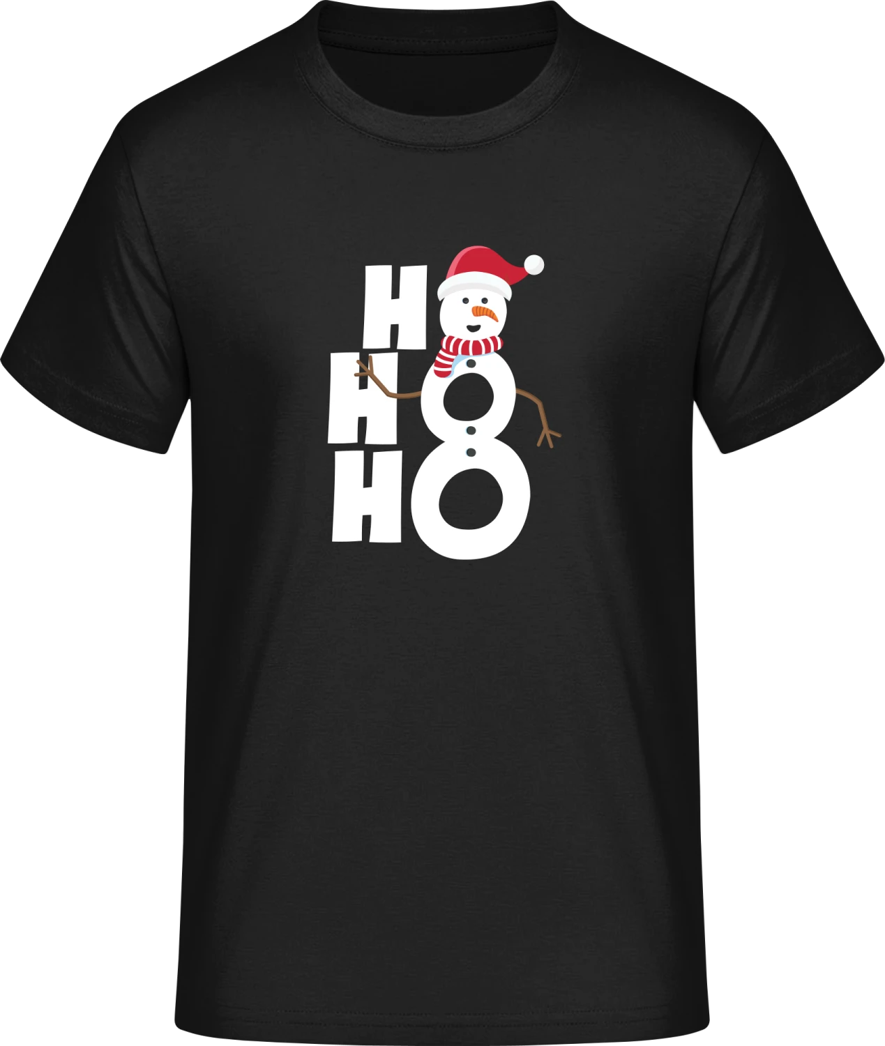 Ho Ho Ho Snowman - Front_Schwarz