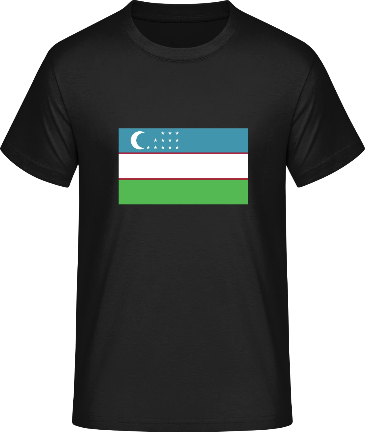 Uzbekistan Flag - Front_Schwarz