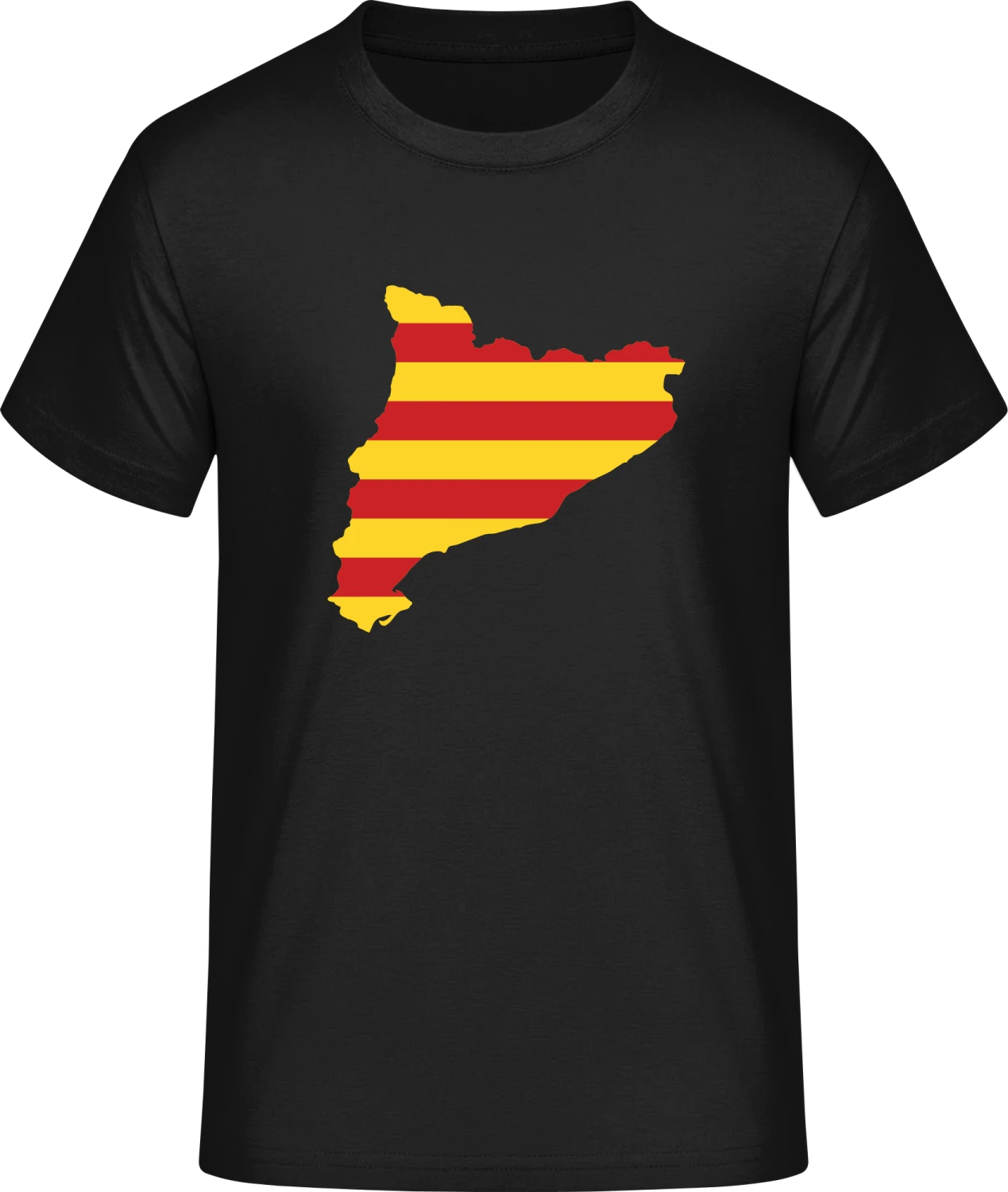 Catalonia Map Flag - Front_Schwarz