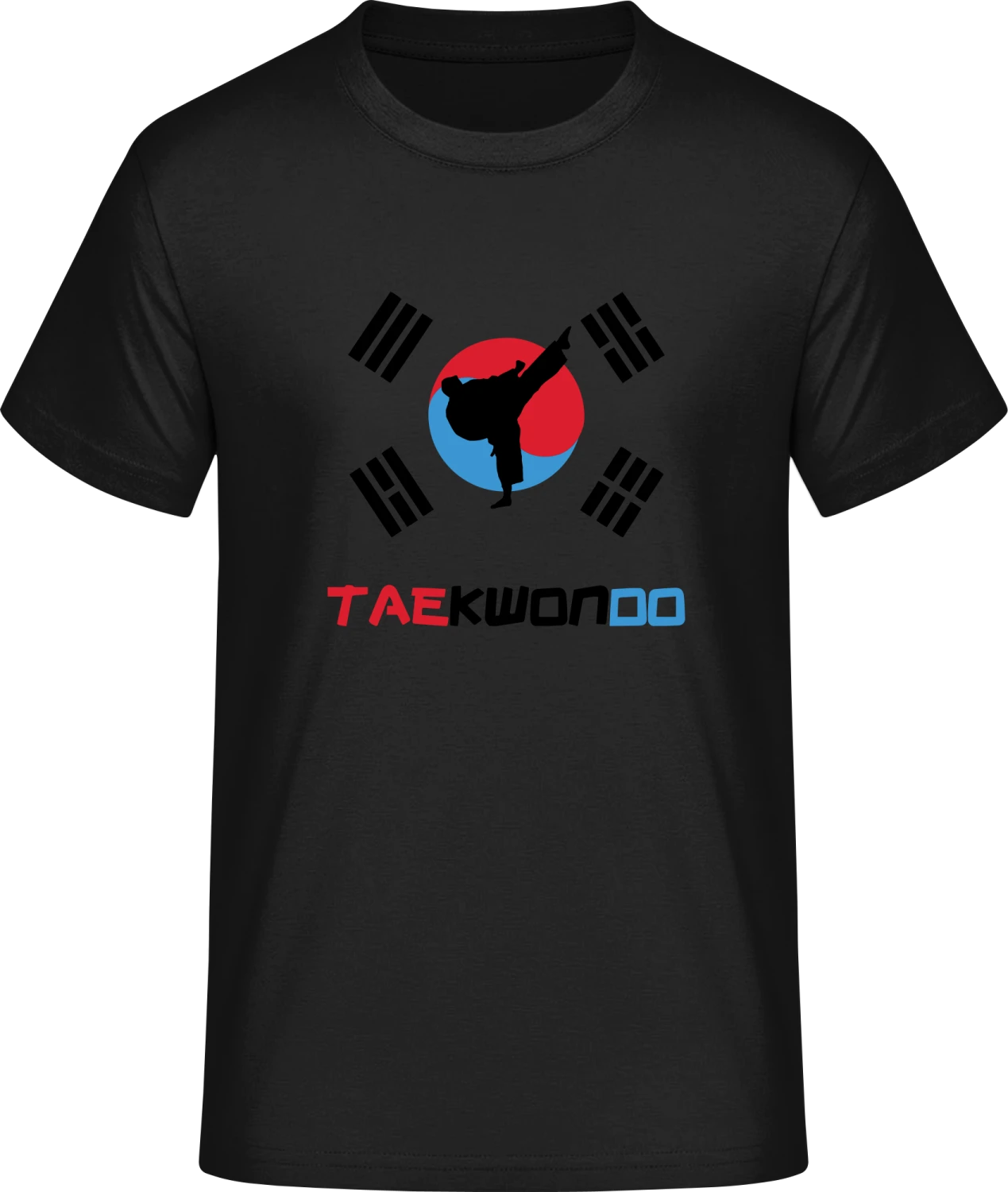 Tae kwon do Flag - Front_Schwarz