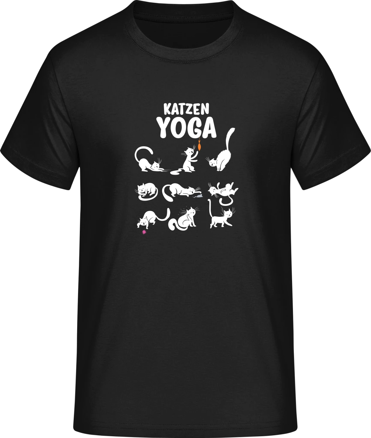 Katzen Yoga - Front_Schwarz