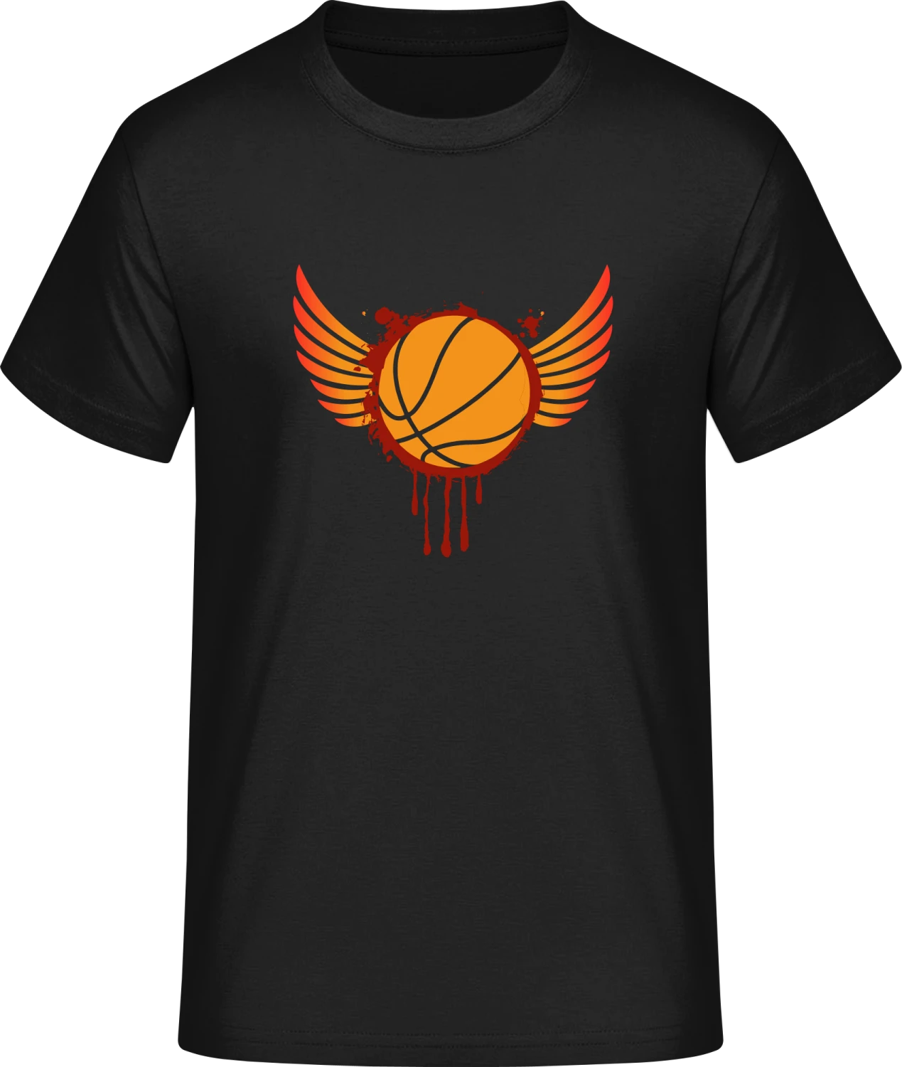 Basketball Splash Wings - Front_Schwarz