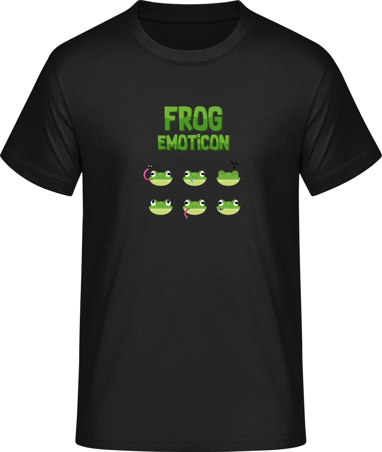 Frog Emoticons - Front_Schwarz