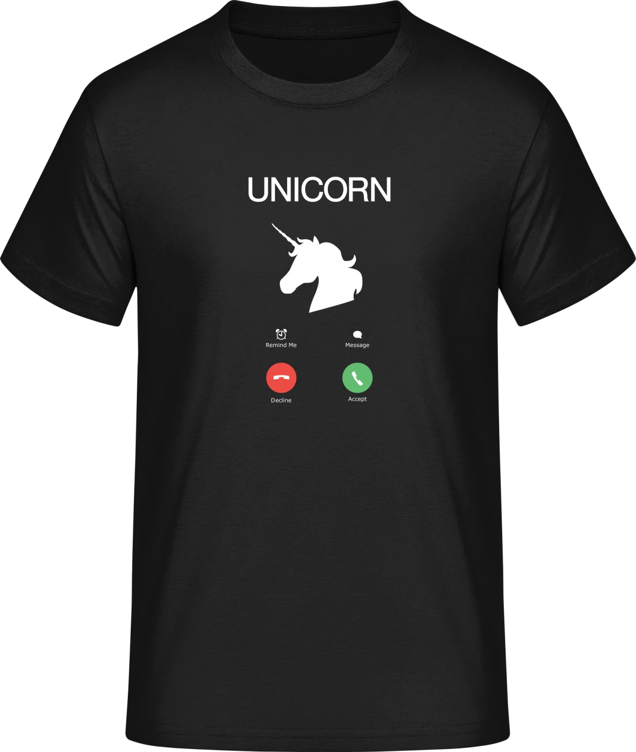 Unicorn Call Accept Decline - Front_Schwarz