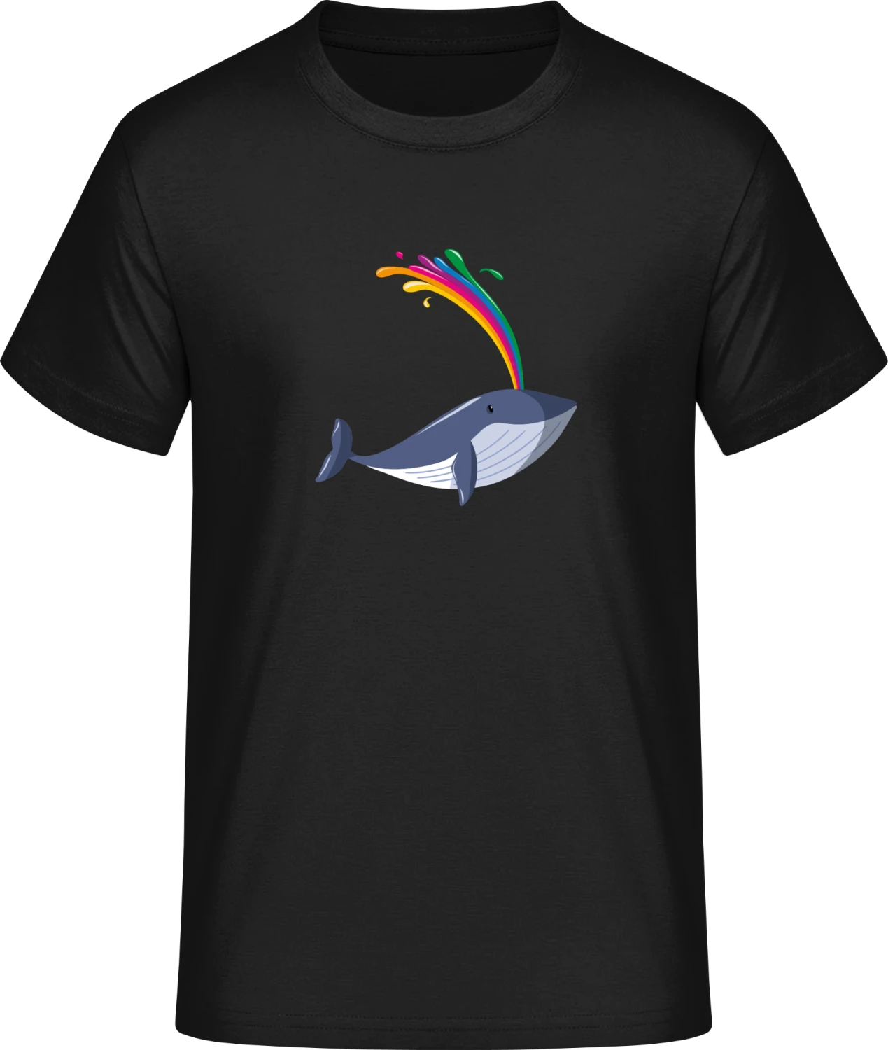 Whale Rainbow - Front_Schwarz