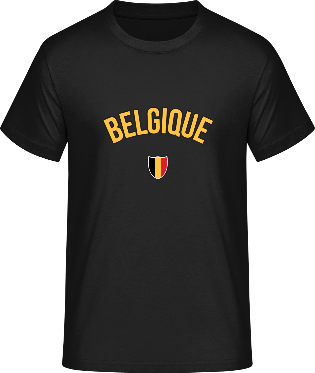 BELGIQUE Flag Fan - Front_Schwarz