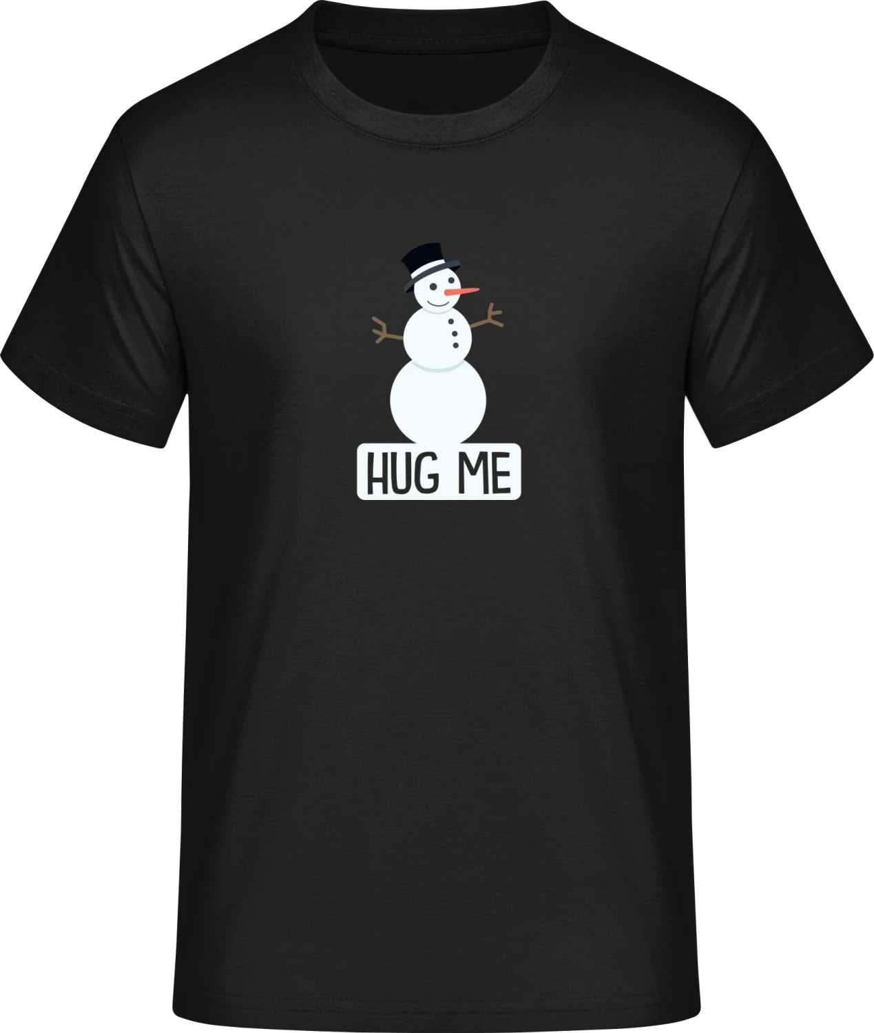 Hug Me Snowman - Front_Schwarz