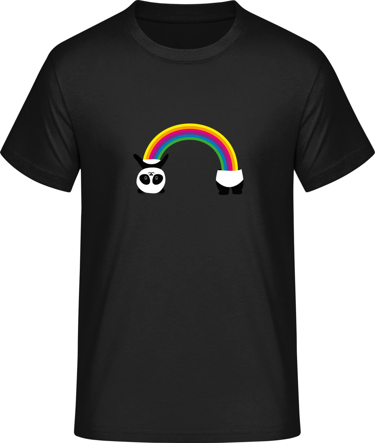 Panda Rainbow Inside - Front_Schwarz