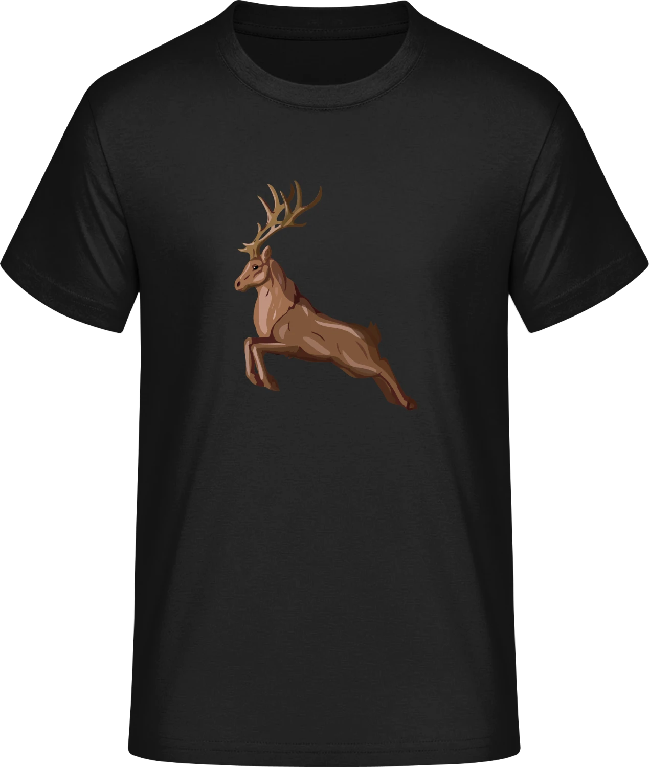 Jumping Deer - Front_Schwarz