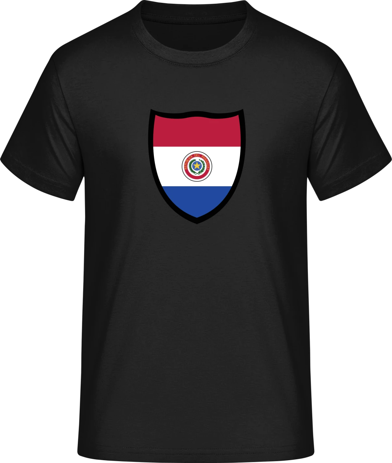 Paraguay Flag Shield - Front_Schwarz