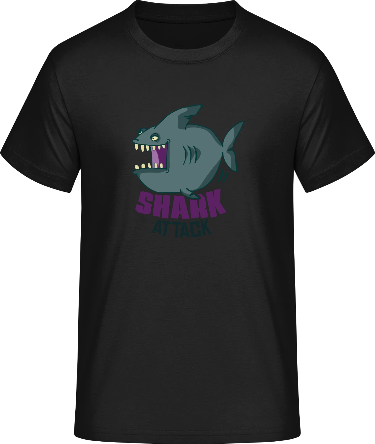 Funny Shark Attack - Front_Schwarz