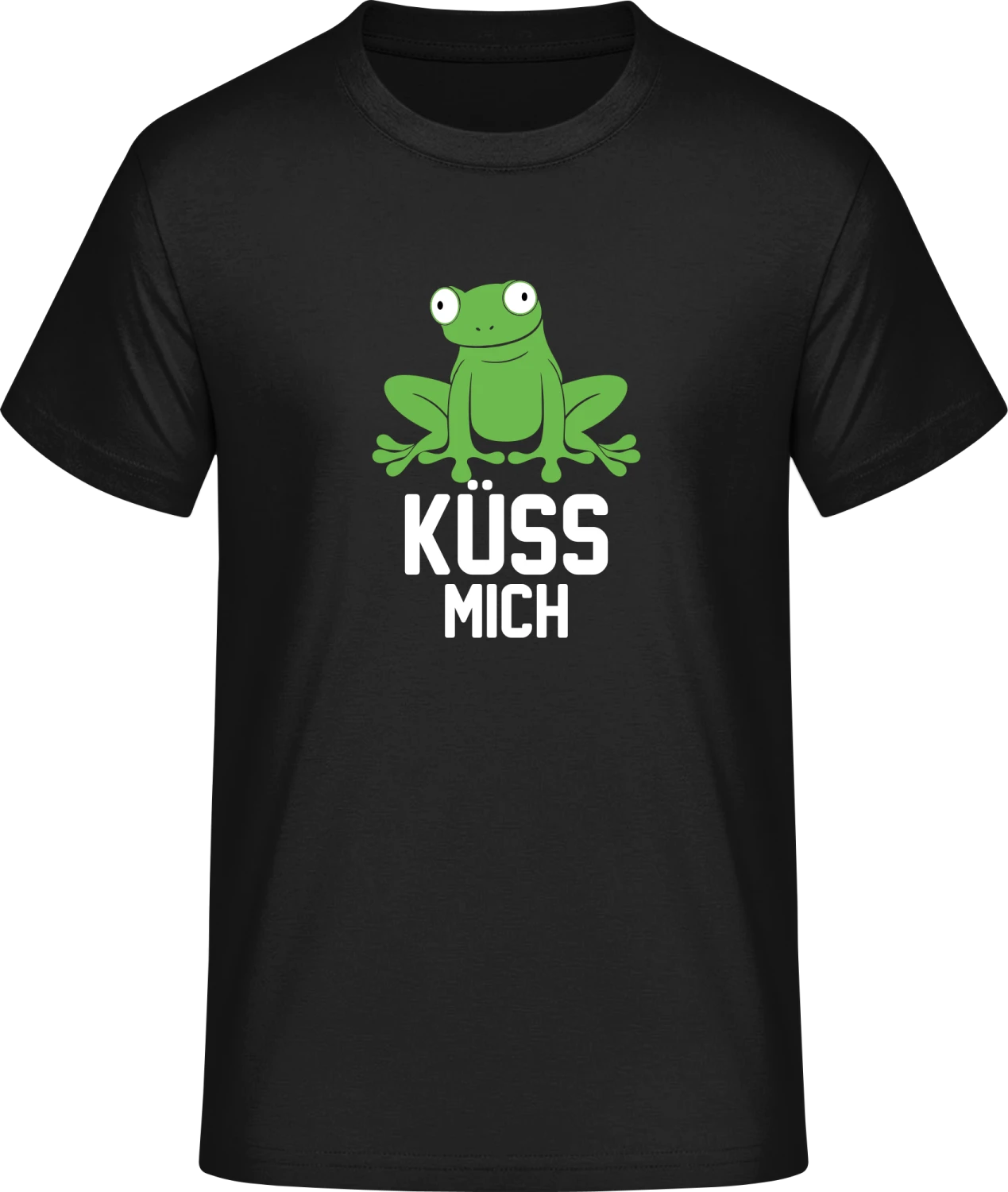 Küss mich Green Frog - Front_Schwarz