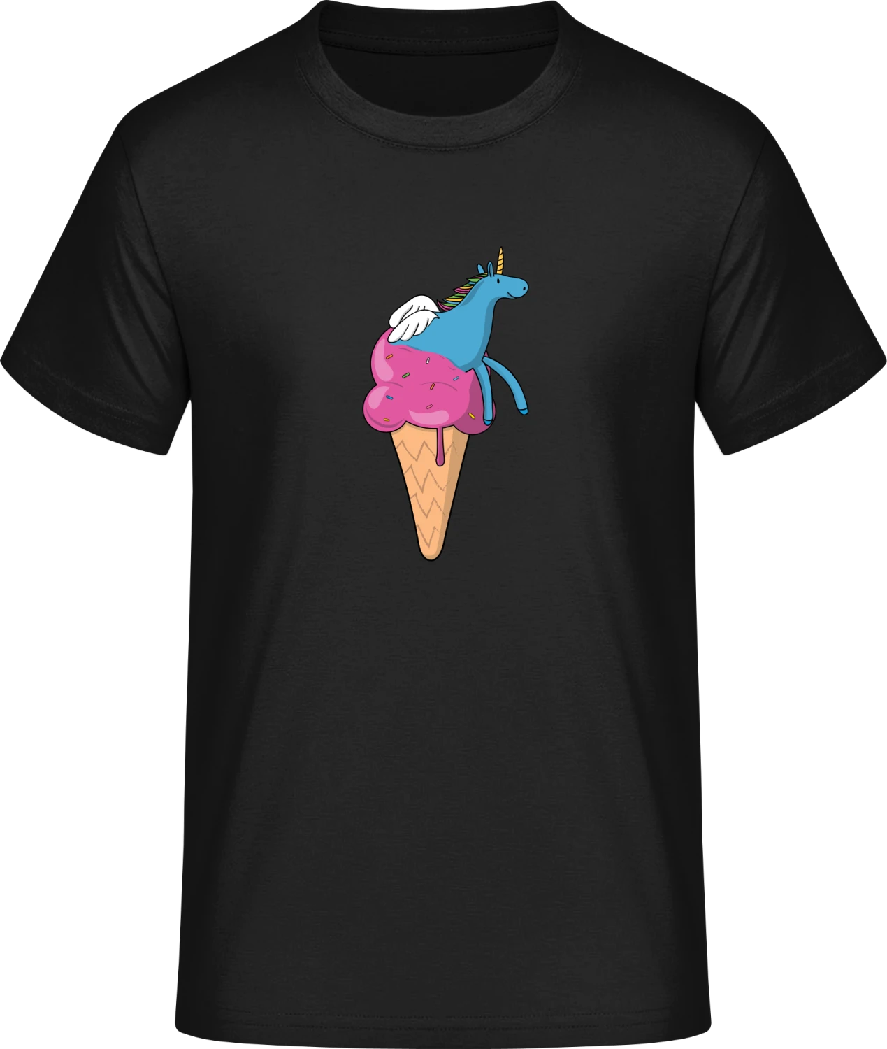 Ice Cream Unicorn - Front_Schwarz