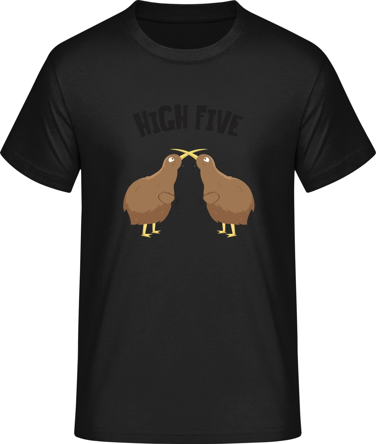 High Five Kiwi Bird - Front_Schwarz