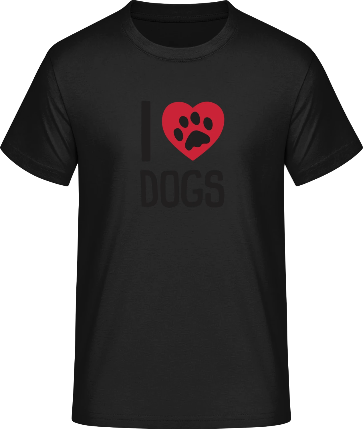 I Heart Dogs Paw - Front_Schwarz